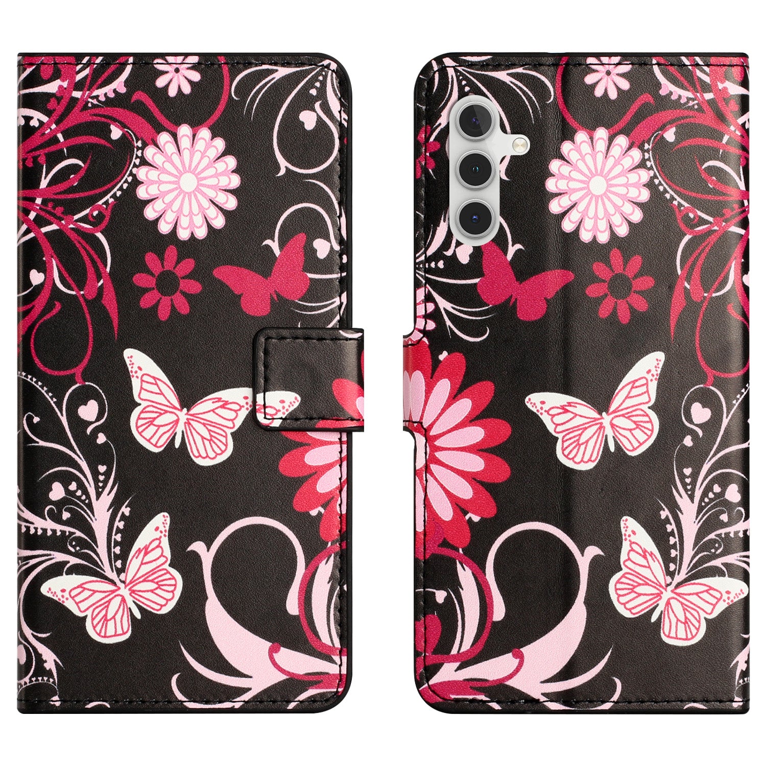 Til Samsung Galaxy A25 5G læder tegnebog etui mønster printstand telefoncover  Til Samsung Galaxy A25 5G læder tegnebog etui mønster printstand telefoncover